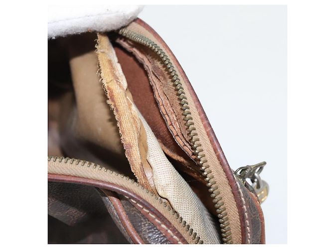 Céline Borsa a spalla in tela Macadam CELINE in pelle PVC marrone oro Auth bs19763 D'oro - vista 21