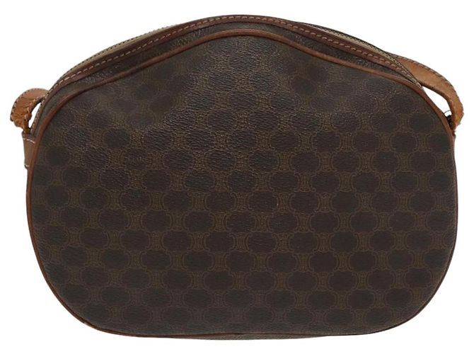 Céline Borsa a spalla in tela Macadam CELINE in pelle PVC marrone oro Auth bs19763 D'oro - vista 3