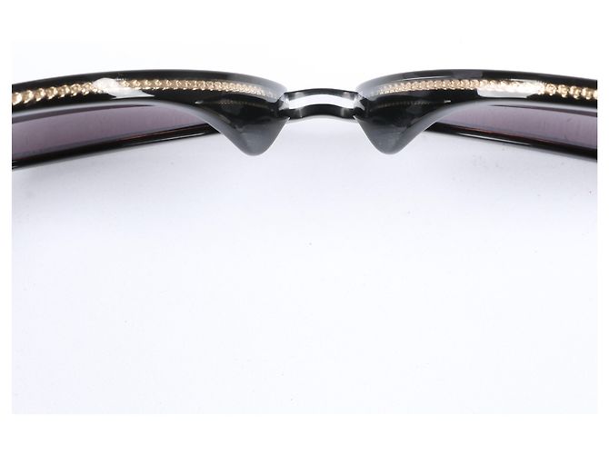 Timeless Occhiali da sole CHANEL Pantos con dettaglio a catena 5403-A in nero e oro - vista 9