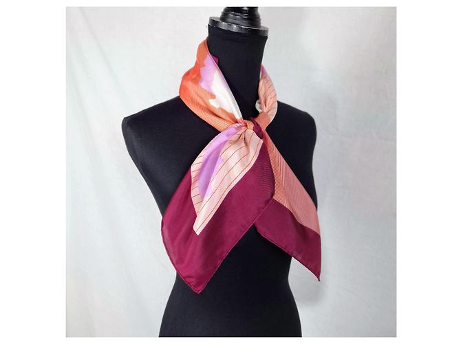 Foulard in seta con tulipani Christian Dior Multicolore - vista 4