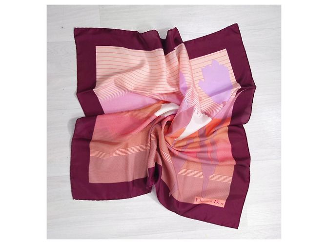 Foulard in seta con tulipani Christian Dior Multicolore - vista 5