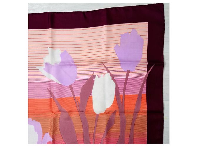 Foulard in seta con tulipani Christian Dior Multicolore - vista 7