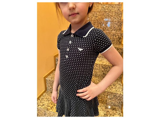 Armani Kleid dunkelblau Baumwolle Mädchen 6 Jahre - Ansicht 10