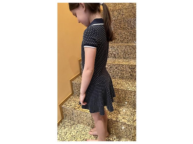 Armani Kleid dunkelblau Baumwolle Mädchen 6 Jahre - Ansicht 11