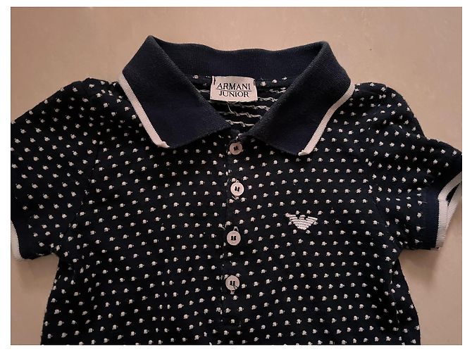 Armani Kleid dunkelblau Baumwolle Mädchen 6 Jahre - Ansicht 4
