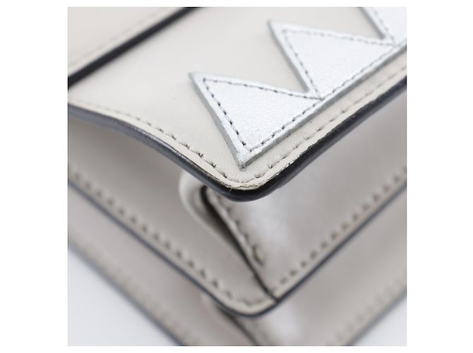 Borsa a Spalla Fendi Canai Beige - vista 4