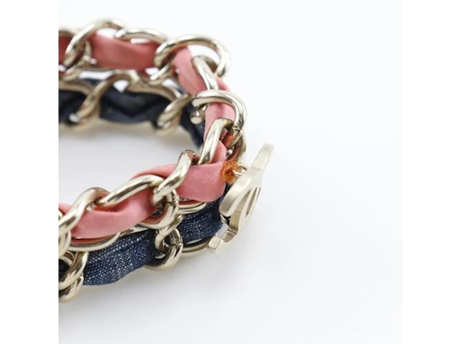 Bracciale charm Coco Mark di Chanel Argento Rosa Blu - vista 5