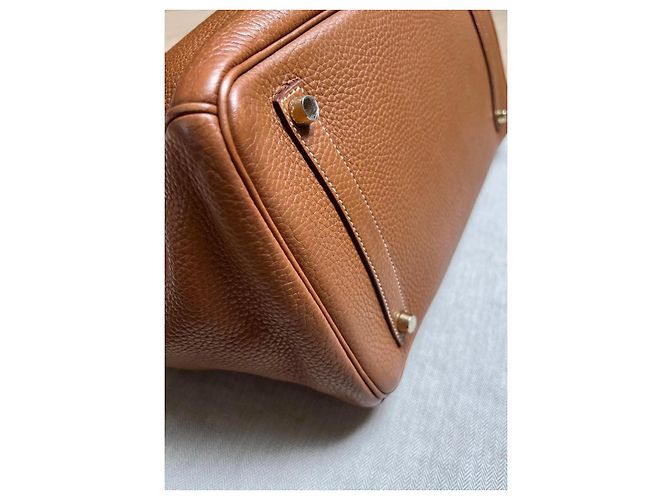 Hermès Birkin 35 in pelle Togo color cammello - vista 6