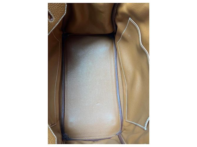 Hermès Birkin 35 in pelle Togo color cammello - vista 7