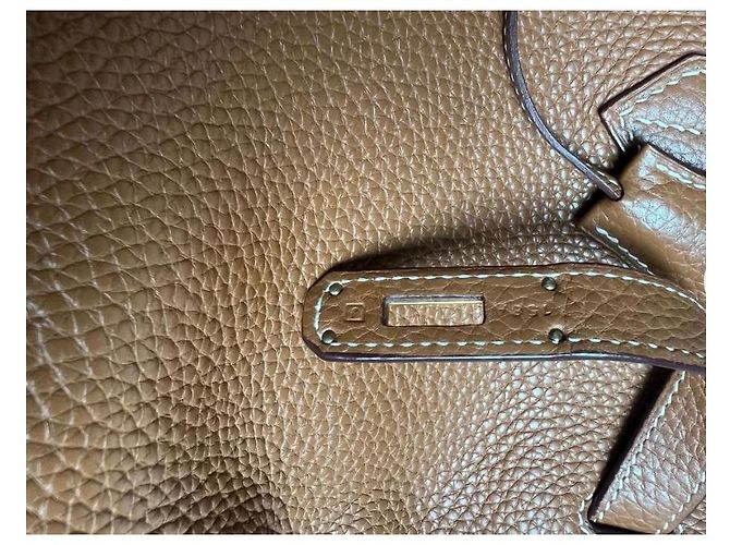 Hermès Birkin 35 in pelle Togo color cammello - vista 8