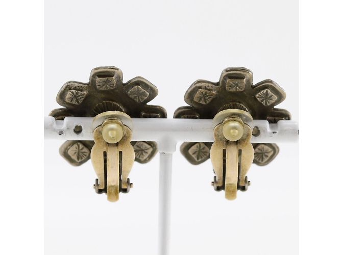 Timeless Chanel Coco Mark Silber Clip Ohrringe - Ansicht 3