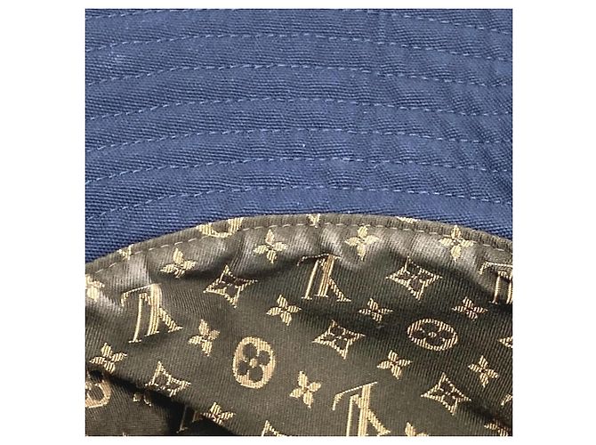 Cappello bucket blu navy Louis Vuitton - vista 12