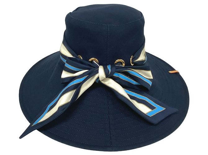 Cappello bucket blu navy Louis Vuitton - vista 3