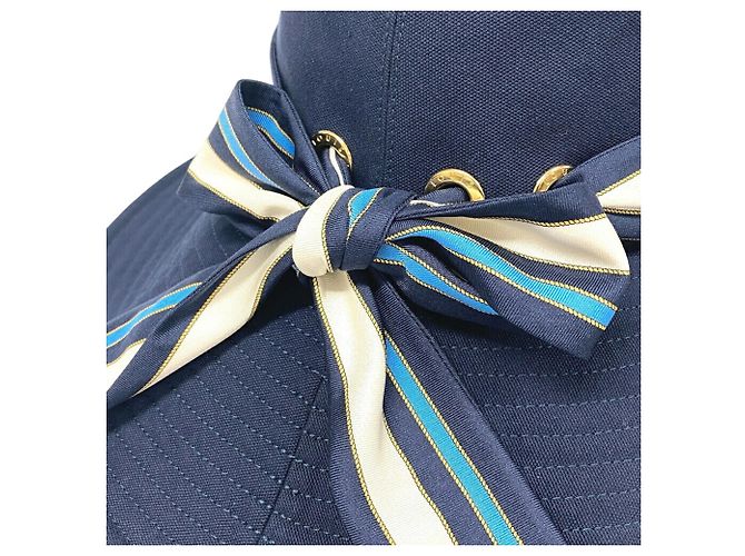 Cappello bucket blu navy Louis Vuitton - vista 8