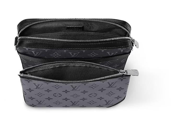 Louis Vuitton LV Trio messager éclipse toile Gris - vue 2