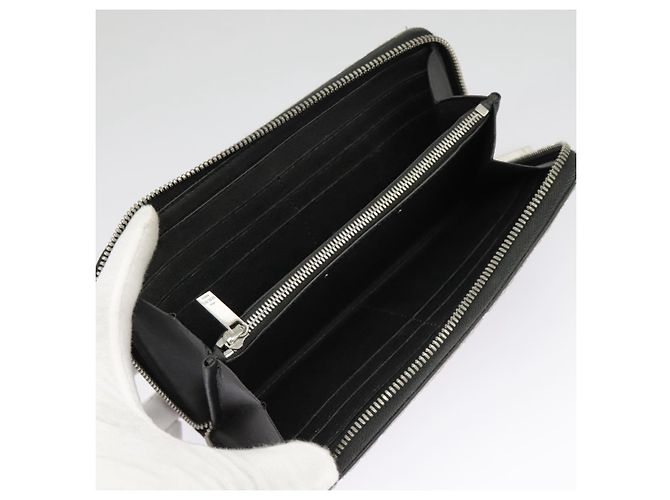 Berluti Lange Geldbörse Leder Schwarz Blau Weiß Auth bs19900 - Ansicht 10