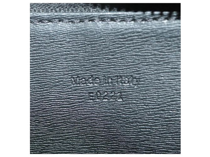 Berluti Lange Geldbörse Leder Schwarz Blau Weiß Auth bs19900 - Ansicht 12