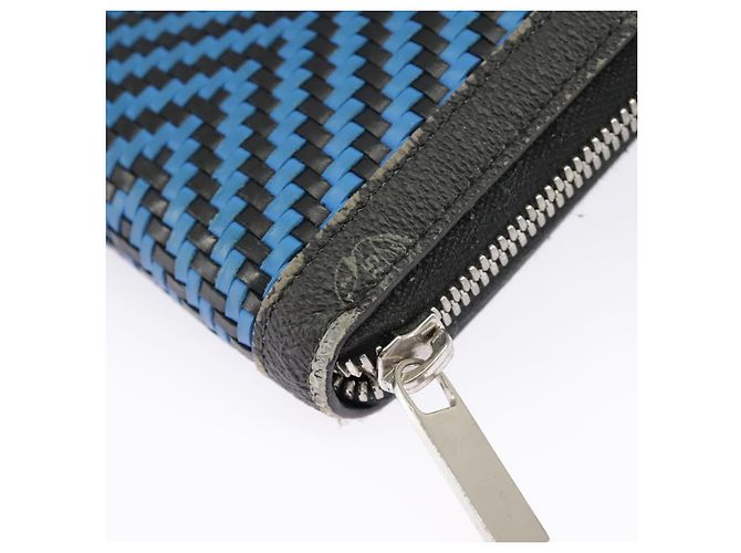 Berluti Lange Geldbörse Leder Schwarz Blau Weiß Auth bs19900 - Ansicht 17