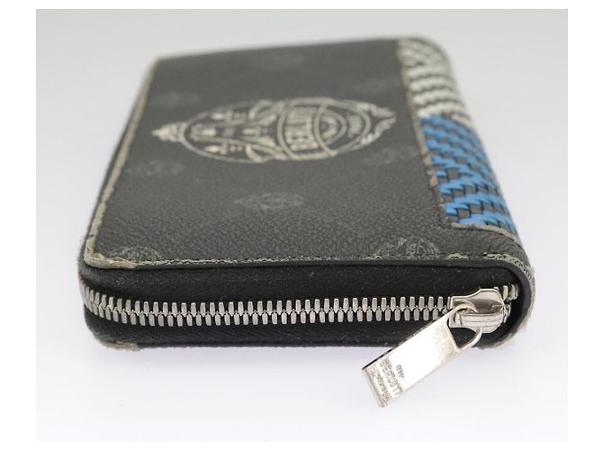 Berluti Lange Geldbörse Leder Schwarz Blau Weiß Auth bs19900 - Ansicht 3