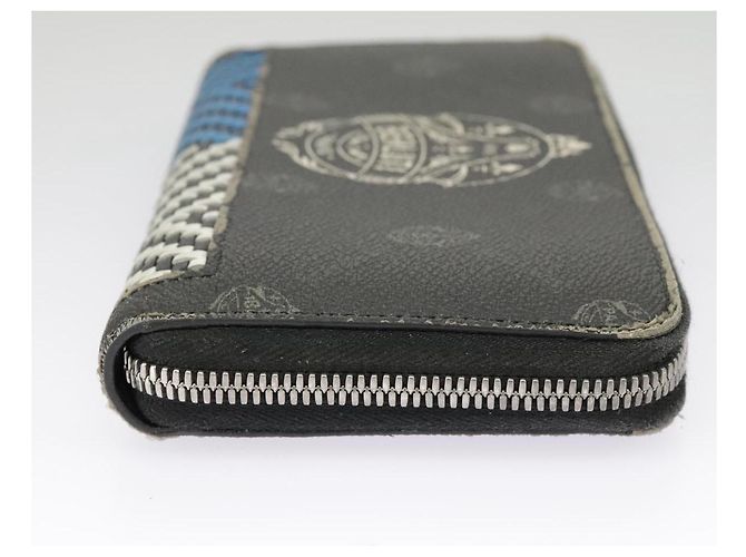 Berluti Lange Geldbörse Leder Schwarz Blau Weiß Auth bs19900 - Ansicht 4