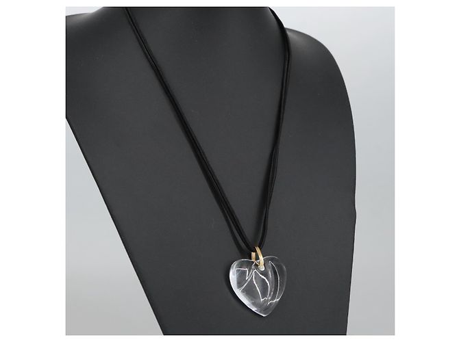 Collana Baccarat Cristallo Gzass Chiaro Nero Oro Auth am7307 D'oro - vista 11