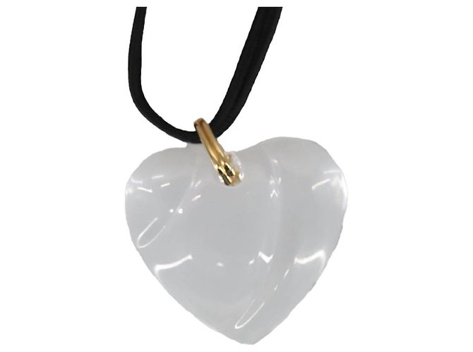 Collana Baccarat Cristallo Gzass Chiaro Nero Oro Auth am7307 D'oro - vista 3