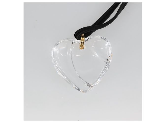 Collana Baccarat Cristallo Gzass Chiaro Nero Oro Auth am7307 D'oro - vista 4