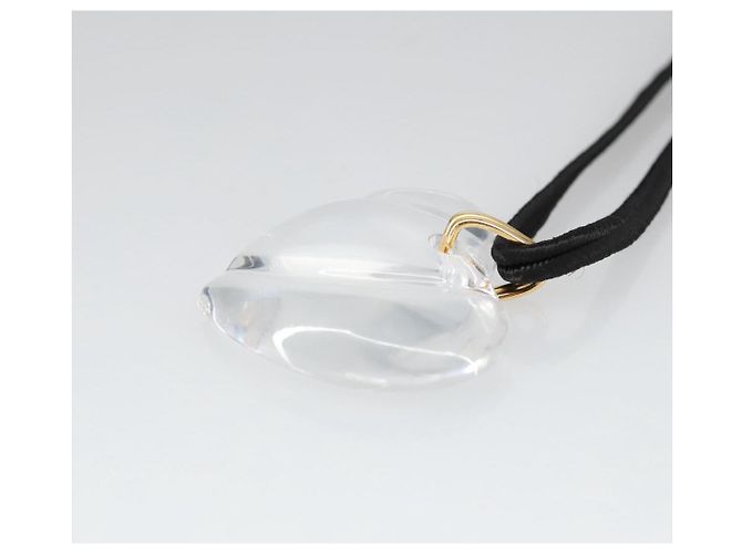 Collana Baccarat Cristallo Gzass Chiaro Nero Oro Auth am7307 D'oro - vista 5