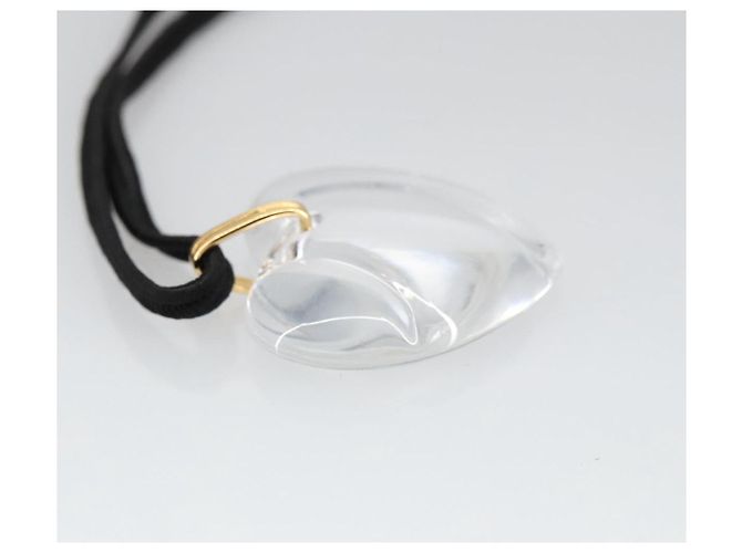 Collana Baccarat Cristallo Gzass Chiaro Nero Oro Auth am7307 D'oro - vista 6