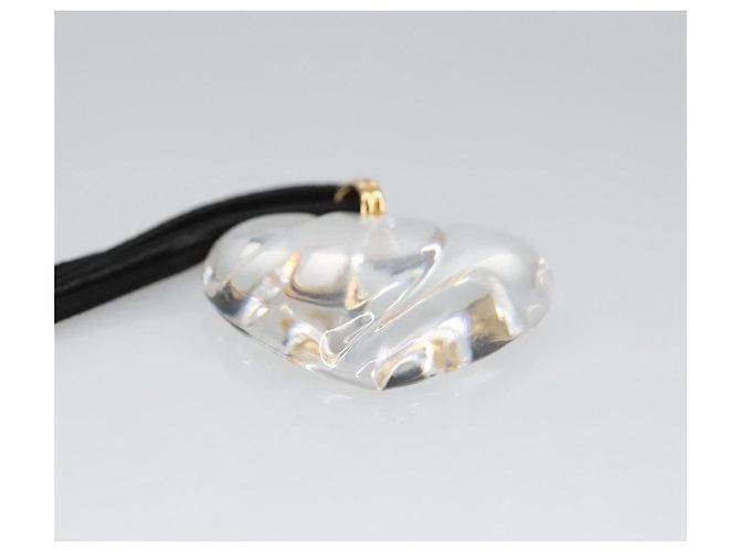 Collana Baccarat Cristallo Gzass Chiaro Nero Oro Auth am7307 D'oro - vista 8