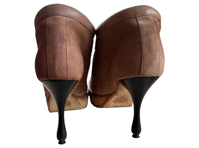 Stivaletti Marc Jacobs in scamosciato e pelle di pecora marroni Marrone - vista 2