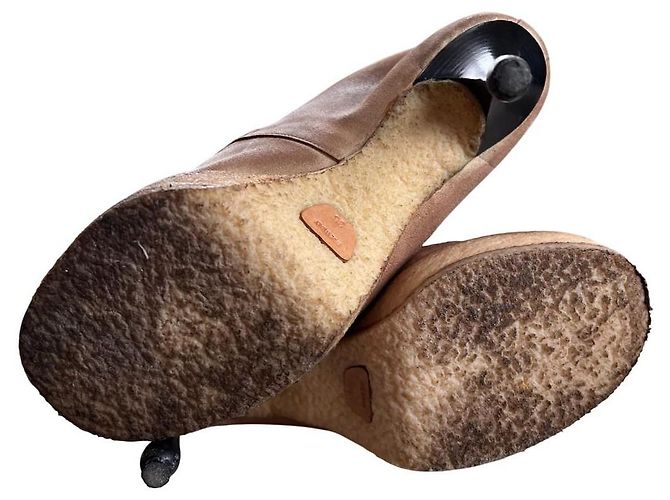 Stivaletti Marc Jacobs in scamosciato e pelle di pecora marroni Marrone - vista 4