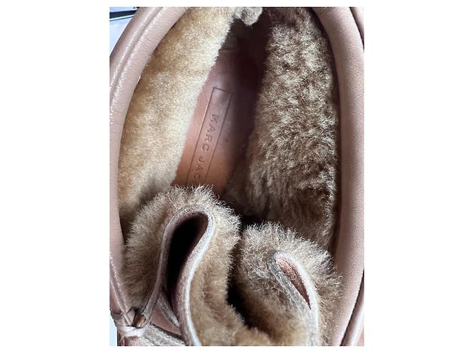 Stivaletti Marc Jacobs in scamosciato e pelle di pecora marroni Marrone - vista 6