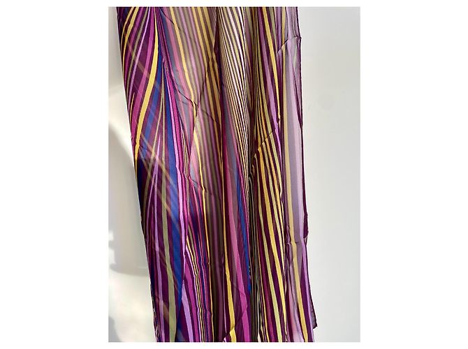 Quadrato in chiffon di seta Missoni Viola Multicolore Porpora - vista 4