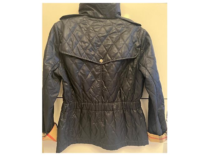 Jaqueta frontal com zíper sintético acolchoado Burberry S Azul marinho - vista 10