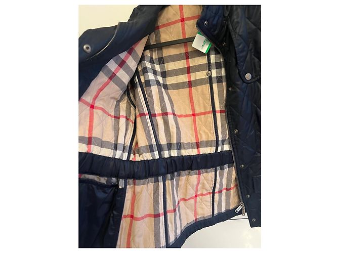 Jaqueta frontal com zíper sintético acolchoado Burberry S Azul marinho - vista 13