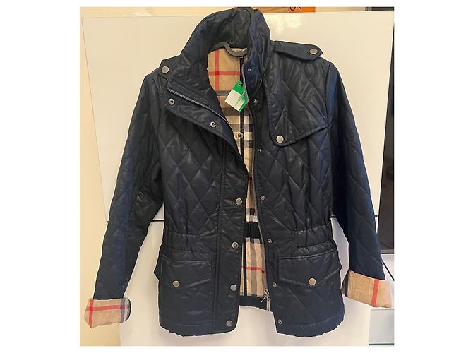 Jaqueta frontal com zíper sintético acolchoado Burberry S Azul marinho - vista 14