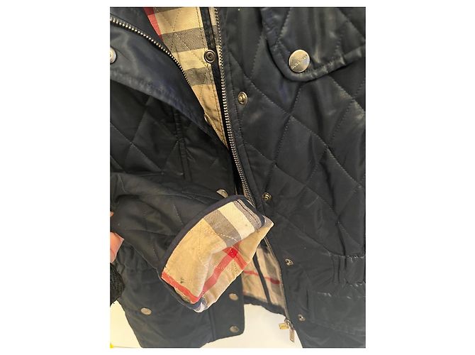 Jaqueta frontal com zíper sintético acolchoado Burberry S Azul marinho - vista 15