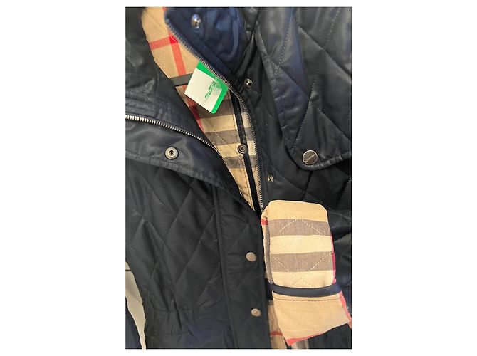 Jaqueta frontal com zíper sintético acolchoado Burberry S Azul marinho - vista 16