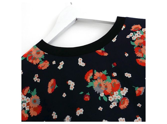 Camiseta de seda y algodón floral Louis Vuitton Resort 2017 Negro - vista 4