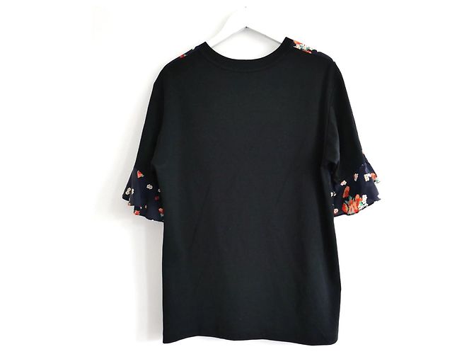 Camiseta de seda y algodón floral Louis Vuitton Resort 2017 Negro - vista 5
