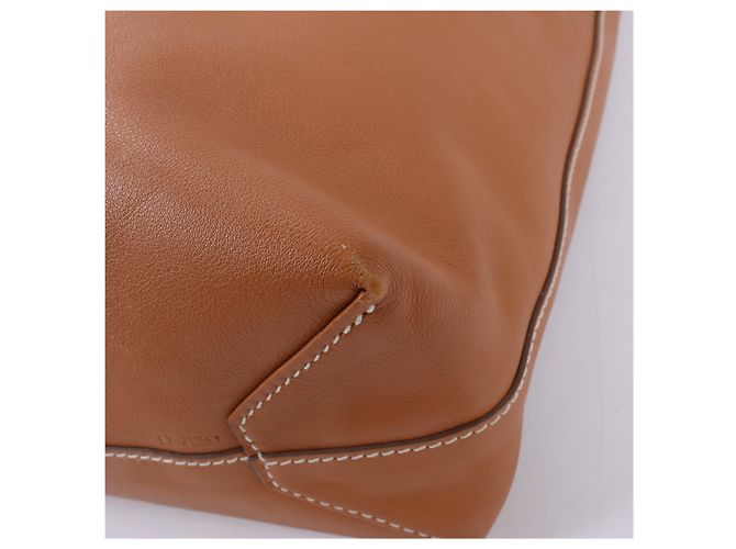 Hermès HERMES Double Sense 28 Borsa a spalla in vitello Sikkim Oro×Souffle Q:2013 Marrone - vista 10