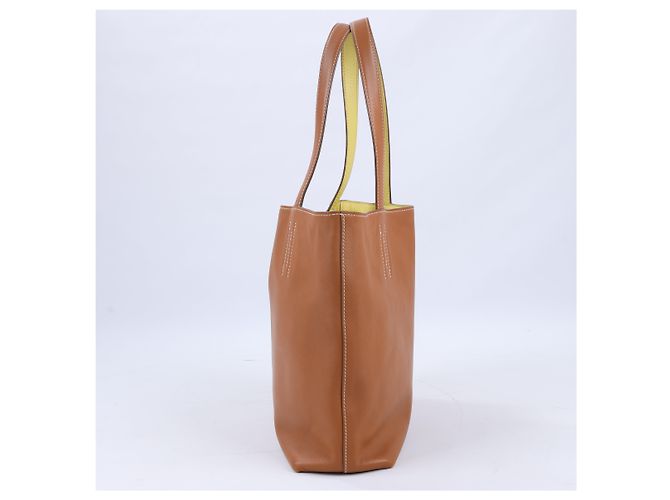 Hermès HERMES Double Sense 28 Borsa a spalla in vitello Sikkim Oro×Souffle Q:2013 Marrone - vista 5