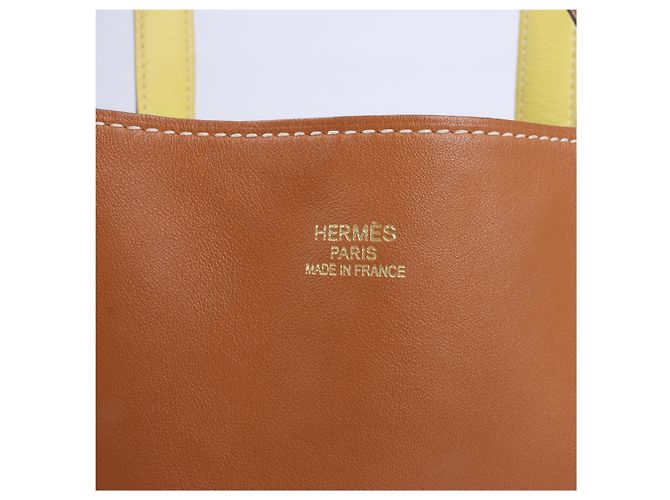 Hermès HERMES Double Sense 28 Borsa a spalla in vitello Sikkim Oro×Souffle Q:2013 Marrone - vista 7