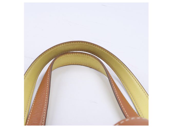Hermès HERMES Double Sense 28 Borsa a spalla in vitello Sikkim Oro×Souffle Q:2013 Marrone - vista 8