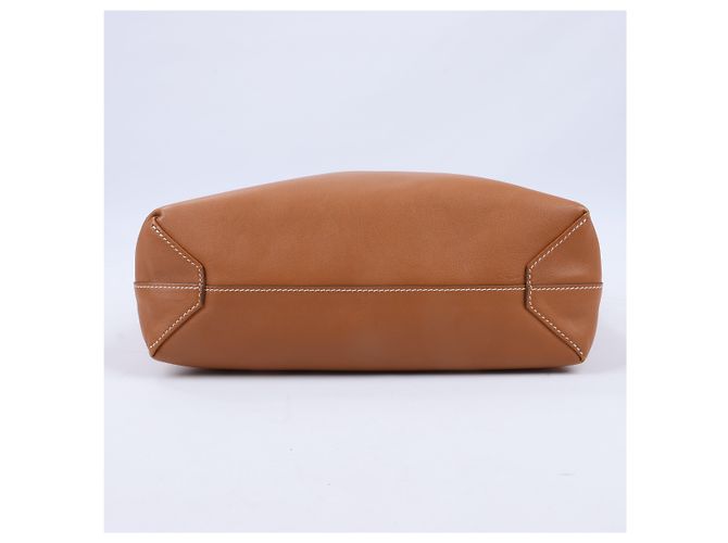 Hermès HERMES Double Sense 28 Borsa a spalla in vitello Sikkim Oro×Souffle Q:2013 Marrone - vista 9