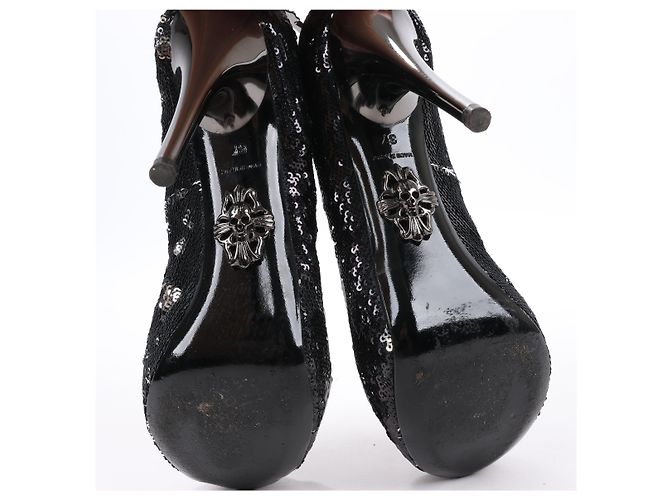 Philipp Plein STARLET Sequin Platform Heel in Size 37 EU - view 13