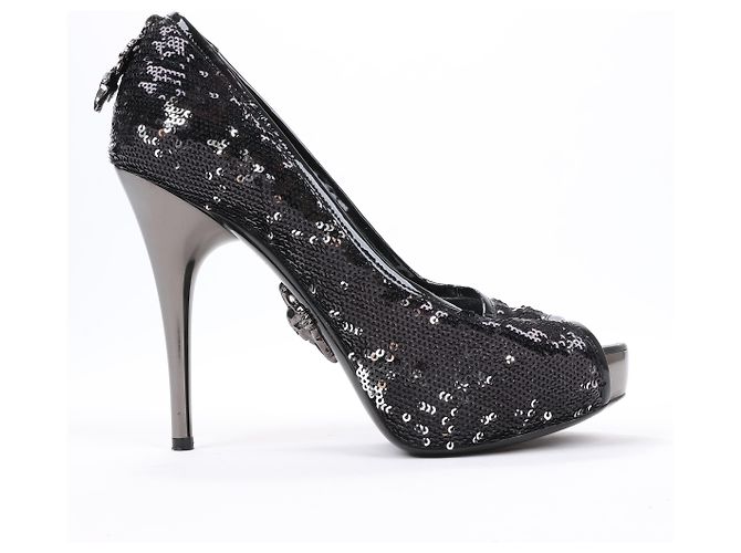 Philipp Plein STARLET Sequin Platform Heel in Size 37 EU - view 2