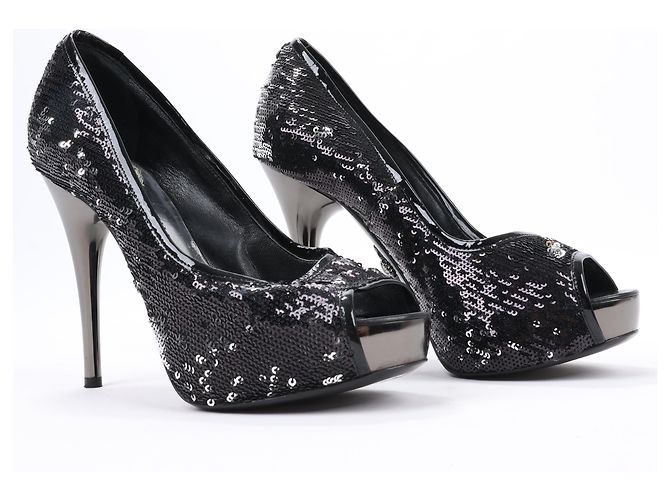 Philipp Plein STARLET Sequin Platform Heel in Size 37 EU - view 3