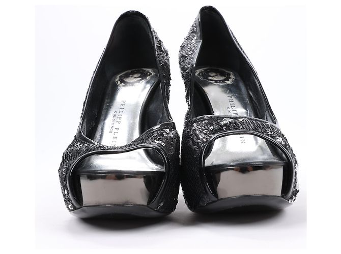 Philipp Plein STARLET Sequin Platform Heel in Size 37 EU - view 4